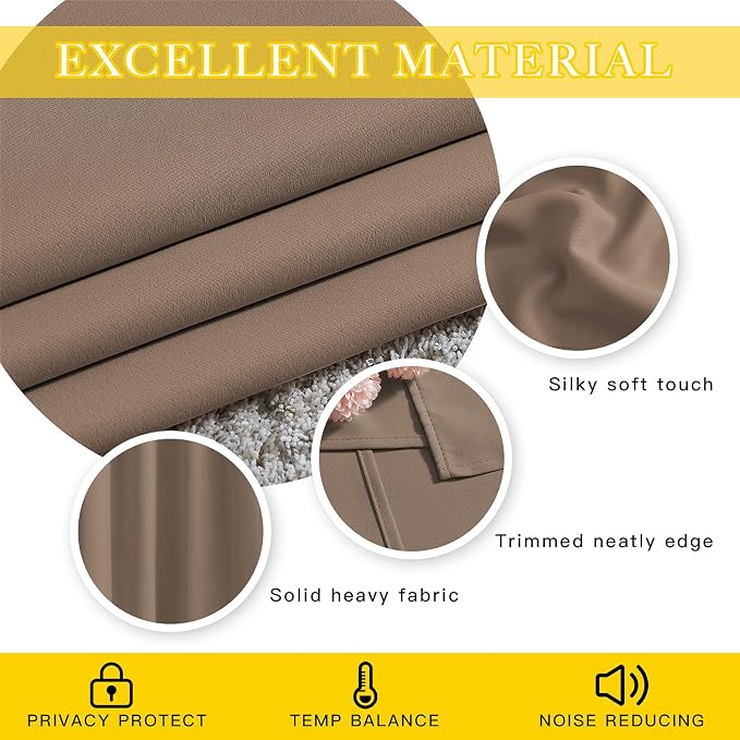 NICETOWN Blackout Curtain for Patio Door, Grommet Top Sliding Door Panel - Image 5