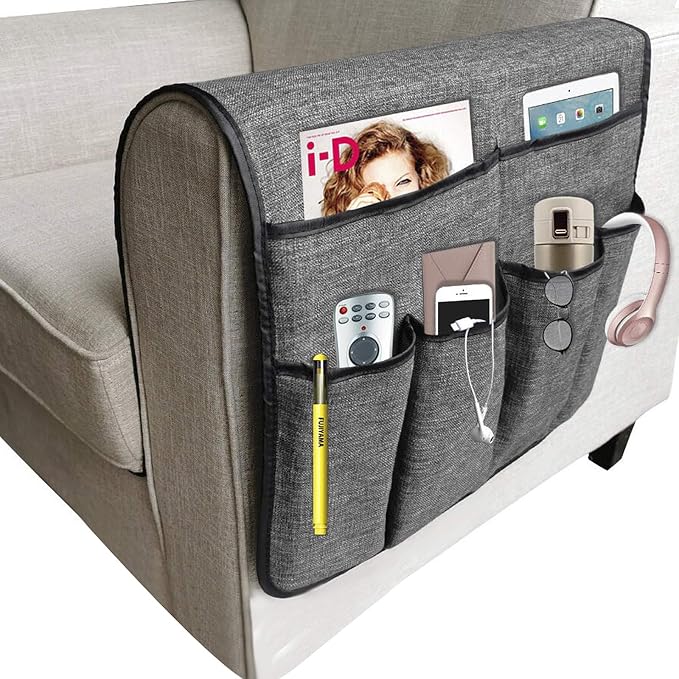 Couch Sofa Armrest Organiser Arm Chair Caddy Bedside Storage Pocket - Image 3