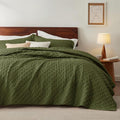 Bedsure Quilts Queen Size, Lightweight Comforter Set, Olive Green Bedspread | by Unknown