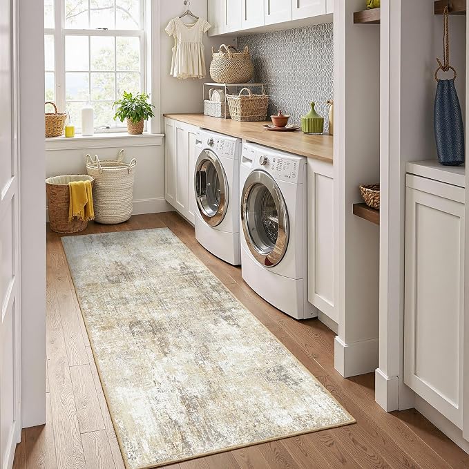 RELEANY Washable Runner 2'x6' Abstract Area Rug - Image 2