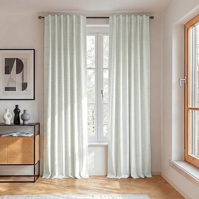 RYB HOME Ivory White 100% Blackout Curtains by RYBHOME