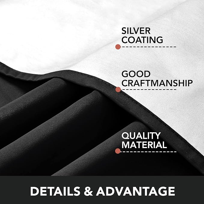 Deconovo Black Blackout Curtains - Image 2