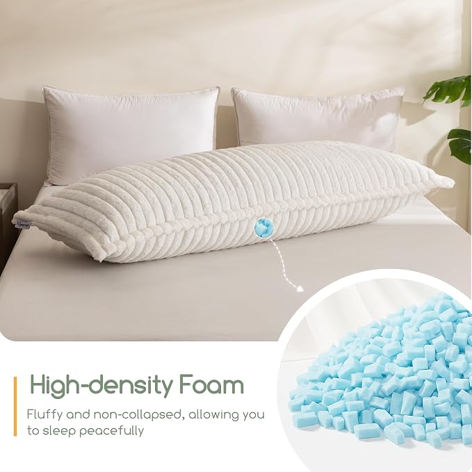 HIGOGOGO Memory Foam Body Pillow, Thickened Large Long Bed Pillow - Image 5
