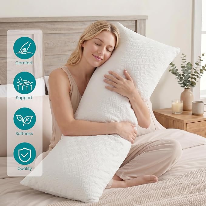 Oubonun Full Body Pillow for Adults, Soft and Fluffy Large Body Pillow for - Image 2