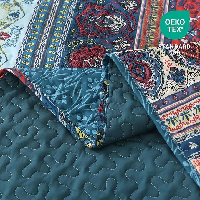 Brown Green Quilts Queen Size - Image 5