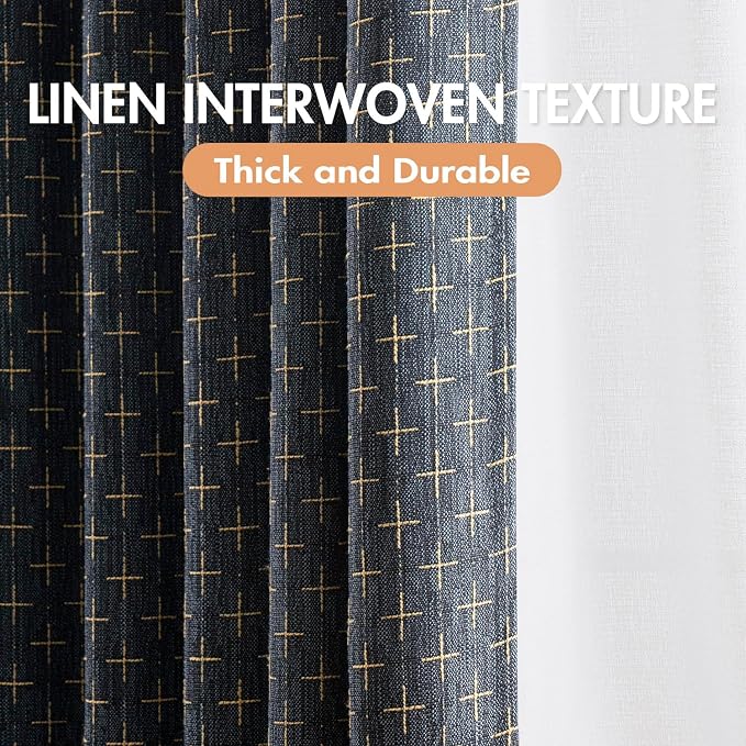 MIULEE 100% Blackout Decorative Linen Curtains - Image 2