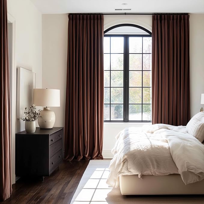 Extra Long Tan Velvet Curtains 108 Inches - Image 5