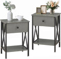 VECELO Nightstands Set of 2, Modern Bedside End Tables, Night Stands by VECELO