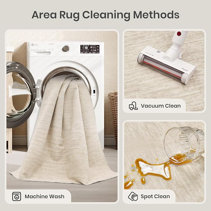 Washable Rugs 5x7, Non Slip Large Area Rugs - Image 8