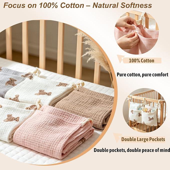 Bedside hanging bag for storing baby milk bottles and blankets - Image 3