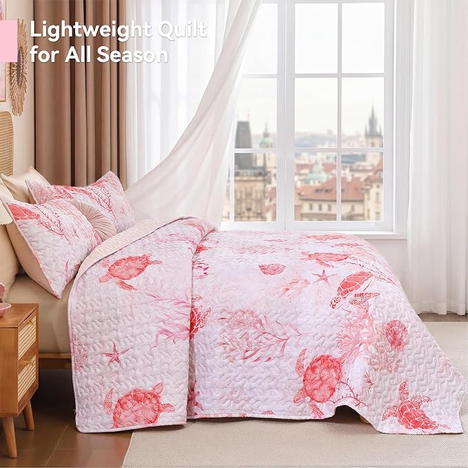 weigelia Coastal Quilt Bedding Set King Size - Image 4