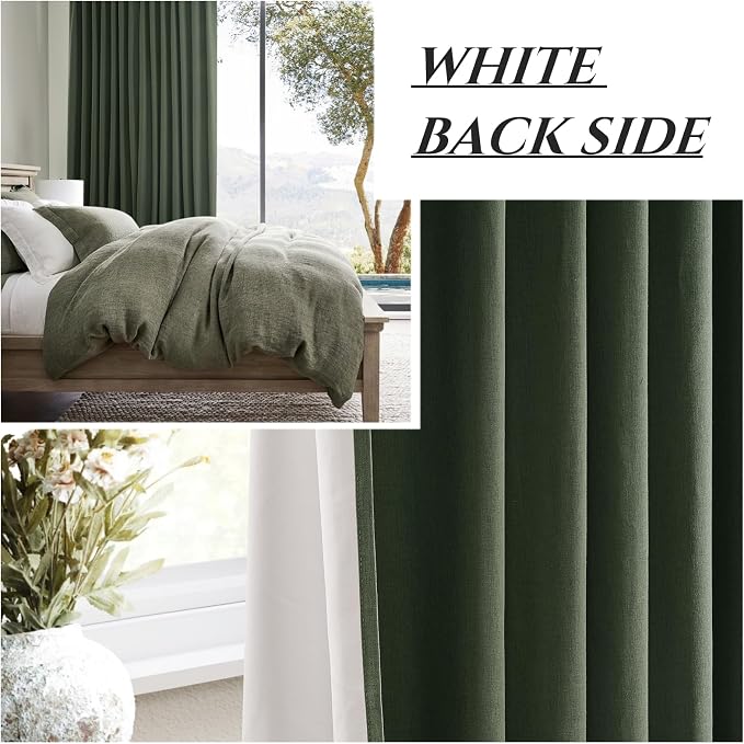 Dark Olive Green Pleated Curtains 92 Inches Long - Image 7