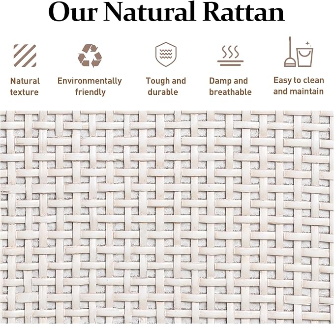 RoyalCraft Rattan Nightstand Set of 2 - Image 9