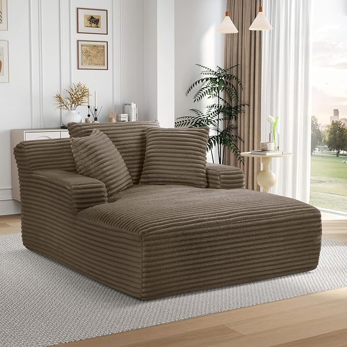 Oversized Chaise Lounge Chair Indoor, Comfy Fluffy Cloud Couch, Modern Deep - Image 9