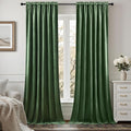 Olive Green Blackout Velvet Curtains 84 Inches by AUSSPVOCT