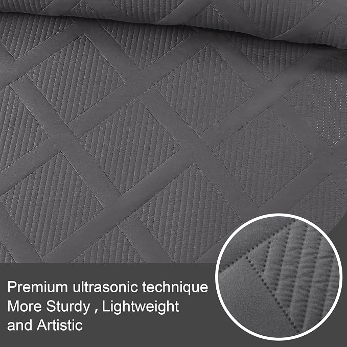 Exclusivo Mezcla Quilts Queen Size, Modern Striped Pattern, Lightweight Bedding - Image 4