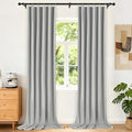 Etherealveil Light Gray Pinch Pleated Blackout Curtains 2 Panels 40"x120" | by Etherealveil