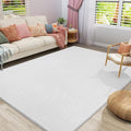 Modern Area Rugs for Bedroom Living Room, 5x8 White Memory Foam Rug | Thickened by AmeareaDirect