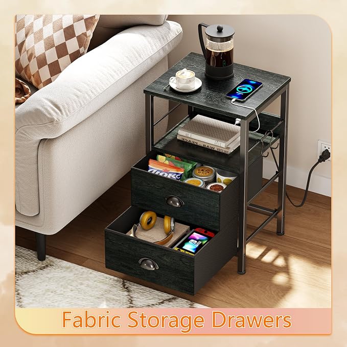 Furologee Nightstand Set of 2, - Image 6