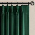 108 Inch Long Hunter Green Velvet Curtains by Unknown