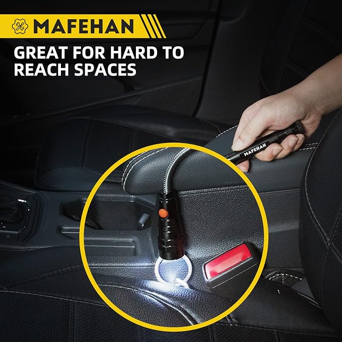 Telescoping Magnetic Pickup Tool with Extendable Flashlight, Unique Mens Gifts for Dad, Husband, Grandpa & Boyfriend – Christmas Gifts, Stocking Stuffers, White Elephant Gifts