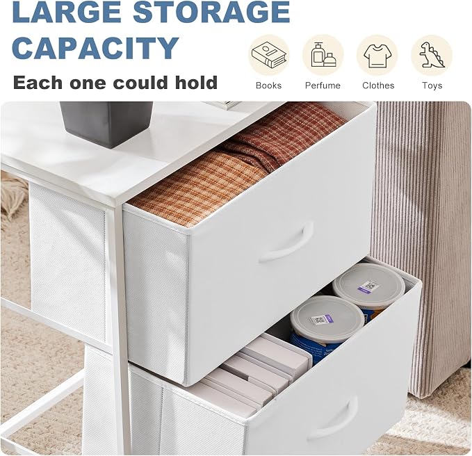DUMOS Nightstand Set of 2, Small Dresser - Image 4