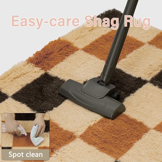 Soft Shag Rug 6x9 for Living Room High Pile Non-Slip Fluffy Carpet | Machine - Image 3