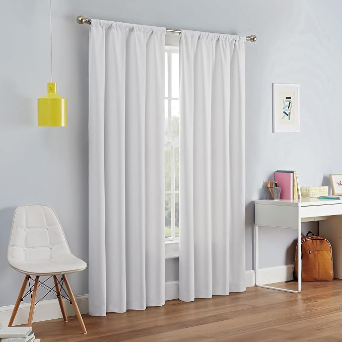ECLIPSE Kendall Modern Blackout Thermal Rod Pocket Window Curtain by EclipseCurtains