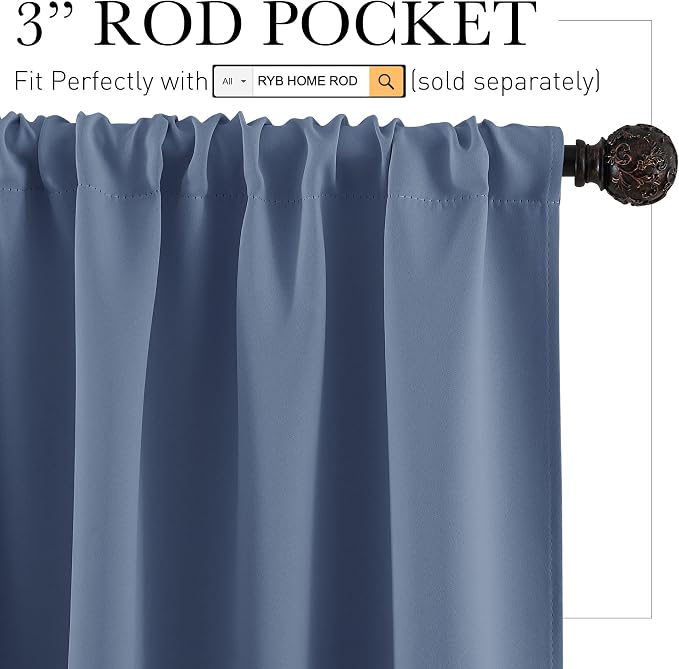 RYB HOME Large Blackout Curtains - Image 2