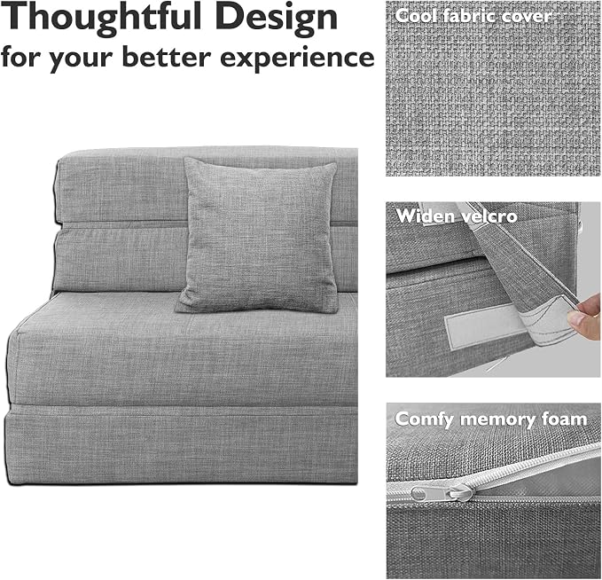 Folding Sofa Bed, Convertible Sleeper Chair - Image 8