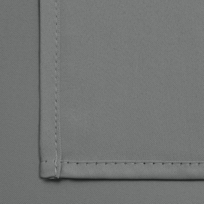 Yakamok Blackout Curtains 38x36 inch Grey Thermal Drapes-Kitchen | 2 panels - Image 4