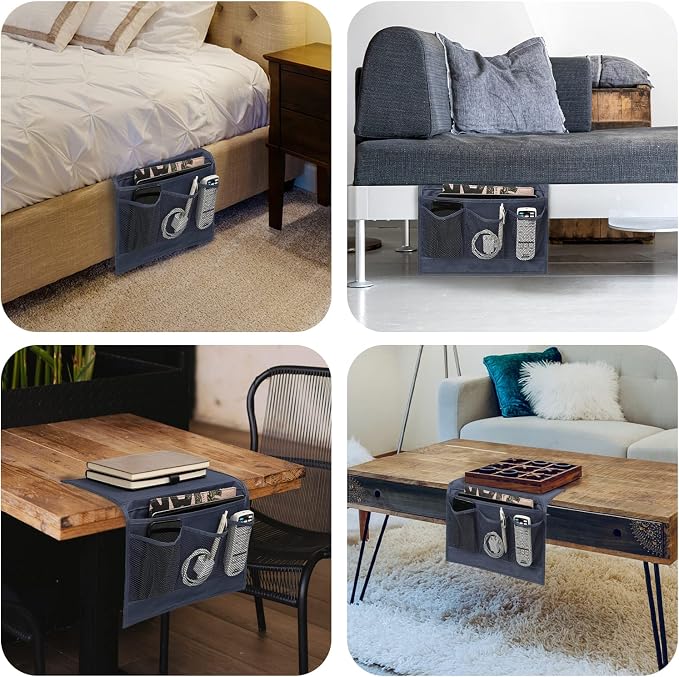 Surblue Bedside Caddy 4 Pockets Bedside Storage Organizer - Image 7