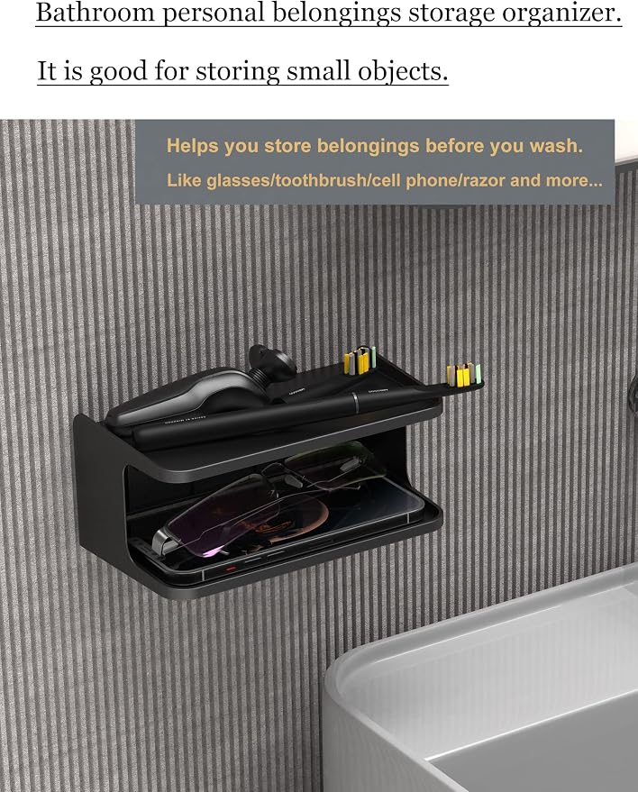 Bedside Wall Shelf Organizer, Small Bedside Shelf, | Wall Mount - Image 4