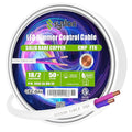 Syston Cable Technology 18/2 LED Lighting Dimmer Dimming Luminaire Control Wire Cable,18 AWG 2 Conductors Solid Bare Copper Unshielded Plenum Rated CMP CL3P FT6, for Ballast Wiring and Connection