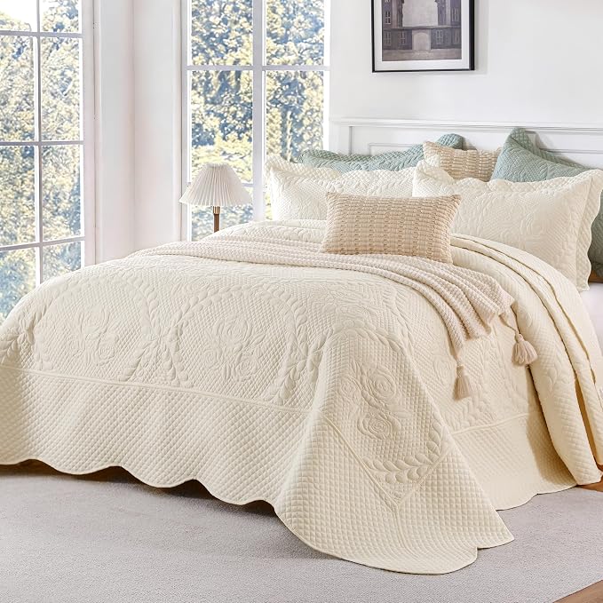 EVENHUG Oversized King Bedspreads California King Quilt Set by EVENHUG
