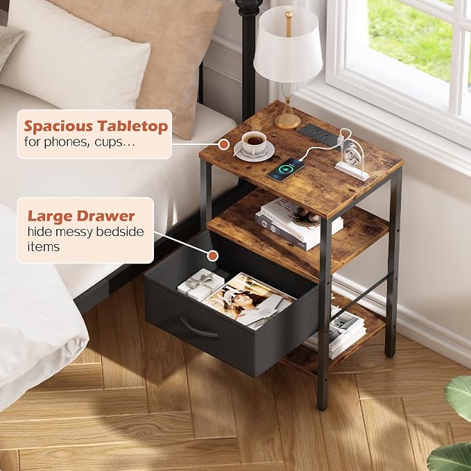 SUPERJARE Nightstand Set of 2 - Image 8