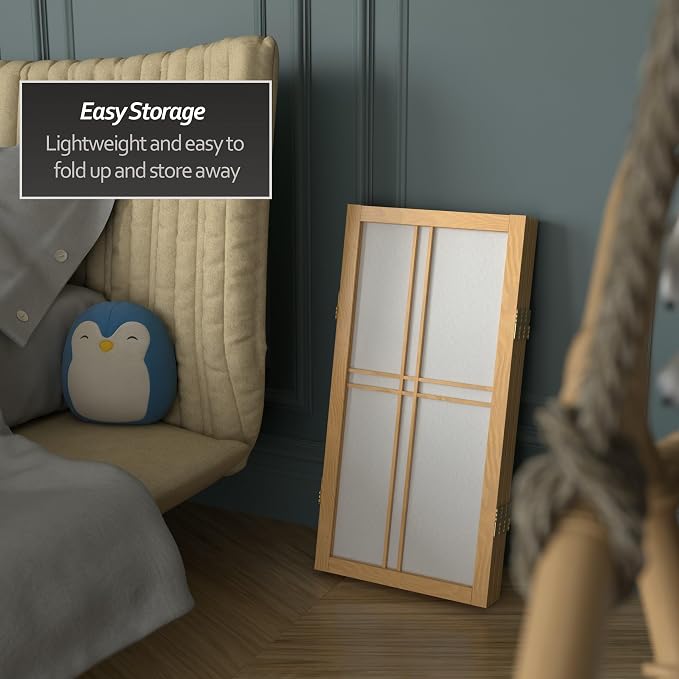 2 ft. Short Desktop Double Cross Shoji Screen - Image 6