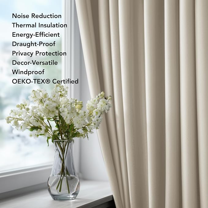Deconovo Blackout Curtains for Bedroom, Living Room Curtains 72 Inches Long | - Image 4