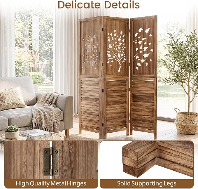 GIANTEX 3 Panel Folding Room Divider - Image 5