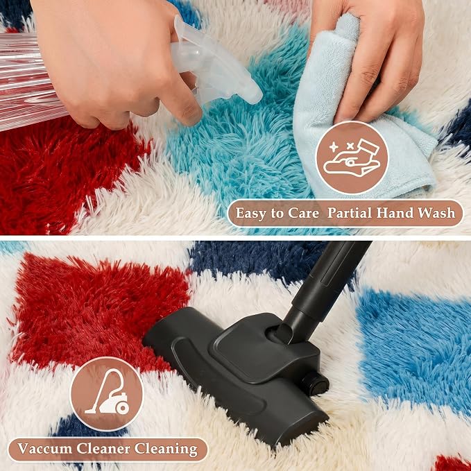 Soft Shag Rug 5x8 for Living Room High Pile Non-Slip Fluffy Carpet | Machine - Image 4