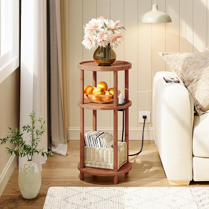 HOOBRO Set of 2 Small Round Side Tables - Image 4