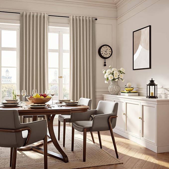 100% Blackout Linen Curtains 84 Inches Long - Image 6