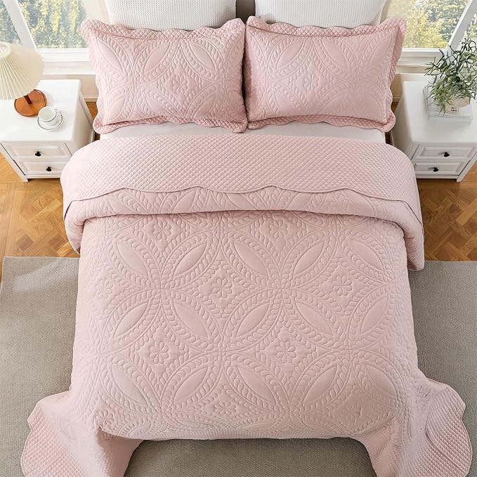 Cmfshape Oversize King Size Bedspread 120"x120", 3 Piece California King Quilt - Image 3