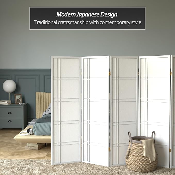 Red Lantern 5 ft. Tall Double Cross Shoji Screen - Image 2