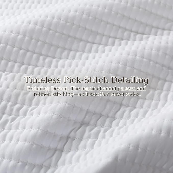 WDCOZY Twin Size Pick Stitch Quilt Set, 2 Pieces 68x90 inches, Channel - Image 6