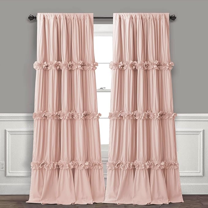 Blackout Window Curtains, Rustic Rod Pocket Drapes by Homechoice+Decor