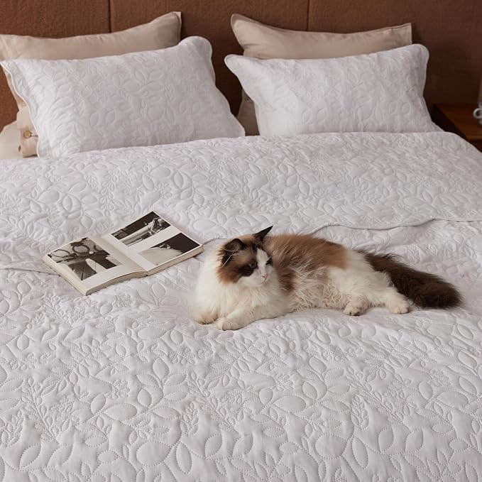 Bedsure Quilt Queen Size Bedspread, Thin Comforter, Stitch-Free Quilt-Tech - Image 7