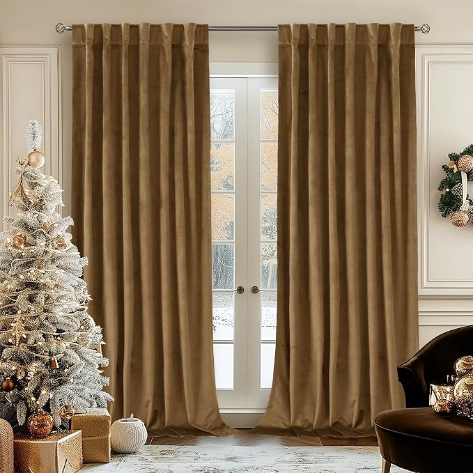 BGment Bronze Brown Velvet Curtains by BGment