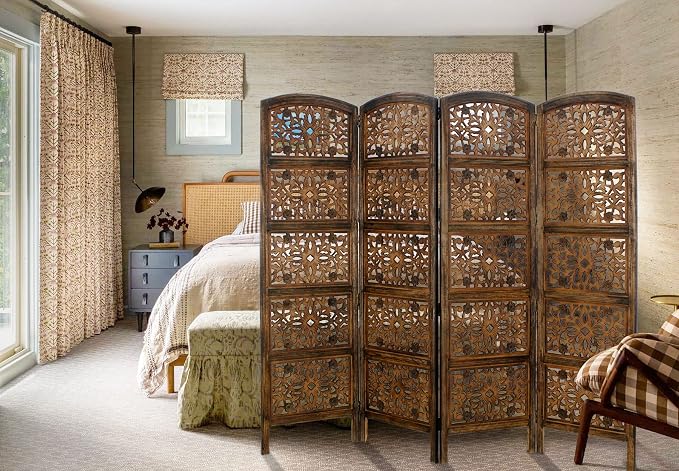 COTTON CRAFT Room Divider Wood Screen - Image 4