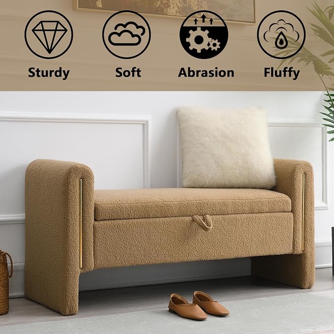 HRVEOCEI Upholstered Storage Bench - Image 6
